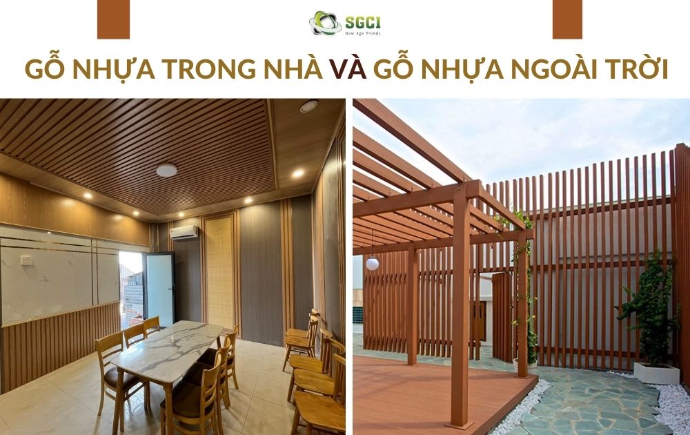 Gỗ nhựa trong nhà và ngoài trời