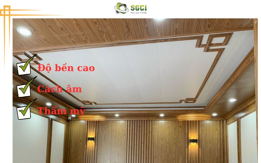 Lợi ích thi công trần nhựa giật cấp