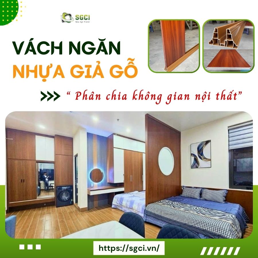 tấm vách ngăn nhựa giả gỗ